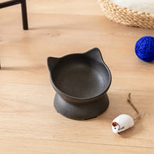 Load image into Gallery viewer, Archie - Bamboo Tilt Cat Bowl/Gamelle inclinable en bambou pour chat
