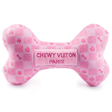 Load image into Gallery viewer, Haute Diggity Dog - Pink Checker Chewy Vuiton Bone
