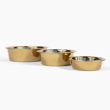 Load image into Gallery viewer, Jojo Modern Pets - Durable Gold Stainless Steel Heavy Dog Bowl/Gamelle lourde pour chien en acier inoxydable doré durable
