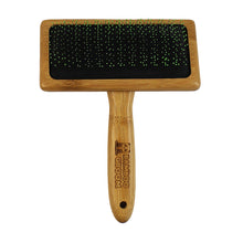 Load image into Gallery viewer, Bamboo Groom - Soft Slicker Brush with Stainless Steel Pins &amp; Comfort Tips

