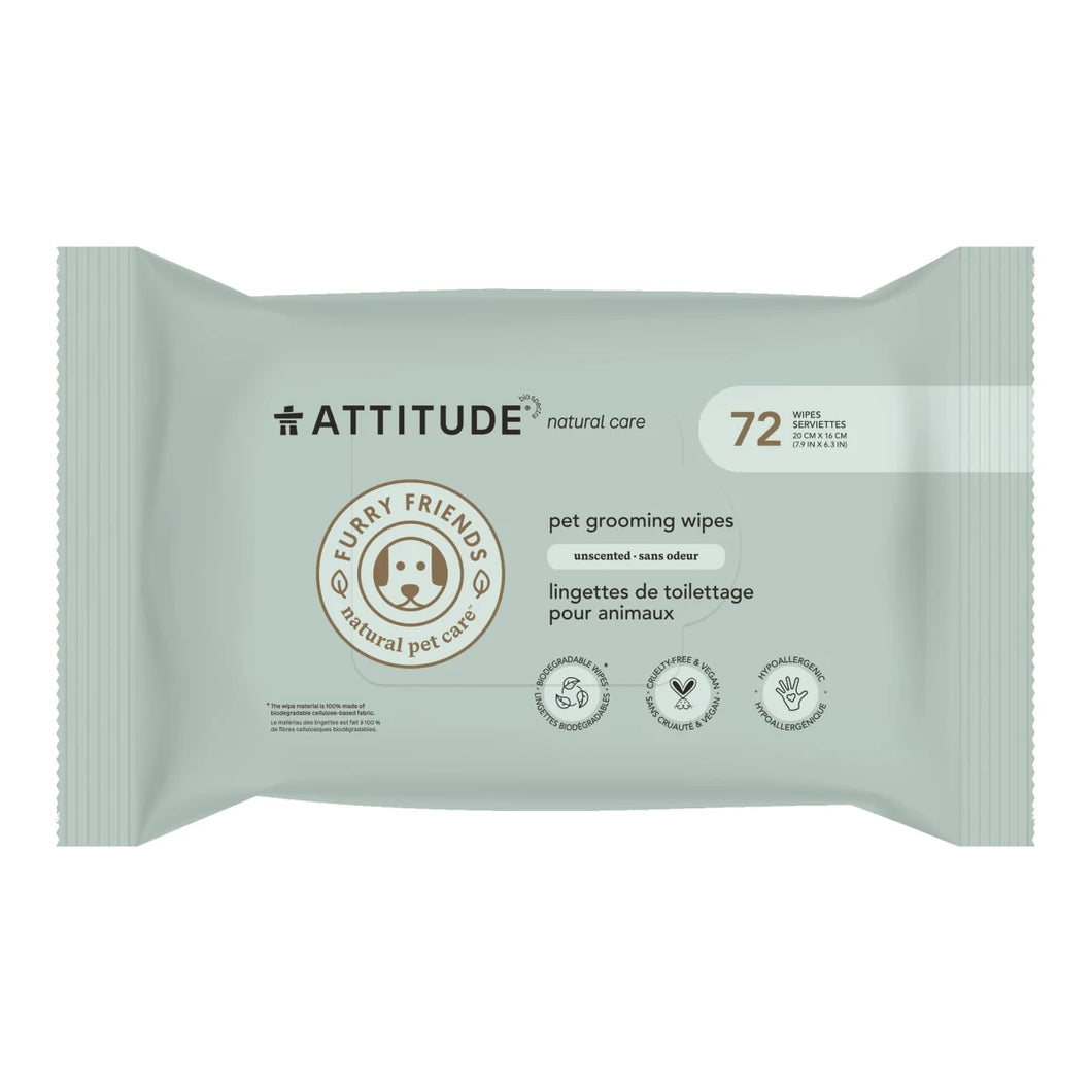 Attitude Natural Care - Unscented Pet Grooming Wipes (72pk)