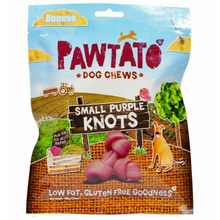 Load image into Gallery viewer, Benevo Pawtato Small Purple Knots Dog Chews
