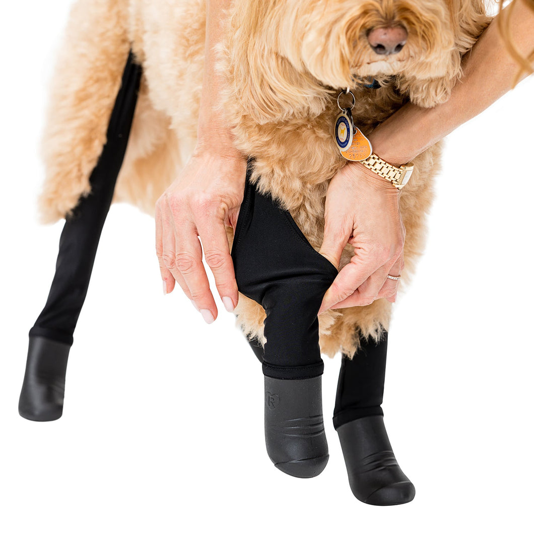 Walkee Paws - NEW DELUXE EASY-ON BOOT LEGGINGS with TPE Molded, Cotton-Lined Boots