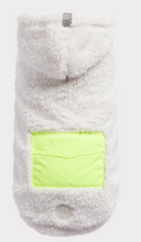 Load image into Gallery viewer, GF Pet Cozy &quot;Off White&quot; Hoodie w/Neon Pocket
