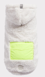 GF Pet Cozy "Off White" Hoodie w/Neon Pocket