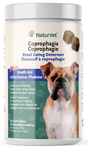 NaturVet® Coprophagia Stool Eating Deterrent Plus Breath Aid (60ct) Soft Chews