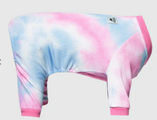 Charger l&#39;image dans la galerie, Canada Pooch One-Of-A-Kind Waffle Onesie (blue/pink tie dye)
