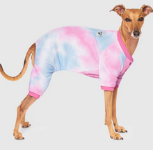 Charger l&#39;image dans la galerie, Canada Pooch One-Of-A-Kind Waffle Onesie (blue/pink tie dye)
