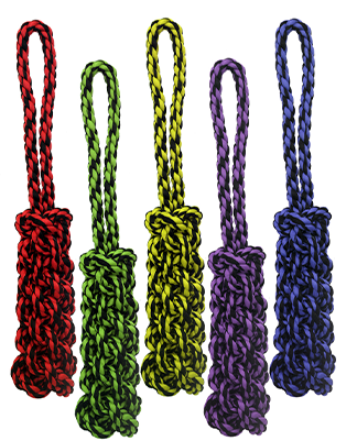 Multipet™ Nuts for Knots™ Rope Tug with Braided Stick Dog Toy (assorted)