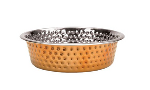 Maslow Trade - Hammered Copper Dog Bowl