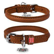 Charger l&#39;image dans la galerie, WAU DOG Rolled &quot;Collar Soft&quot; Leather Dog Collar

