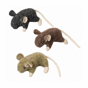 SPOT Wool Mouse Willie w/ Catnip (3.5") assorted colours
