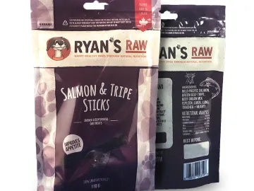 Ryan's Raw Salmon & Tripe Sticks (110g)