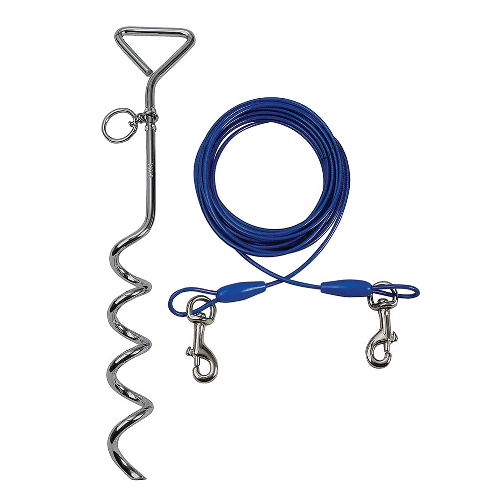 Smart Pet Love Simply Essential Tie-Out Cable + Spiral Stake