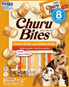 Inaba Churu Bites Dog Treats - Chicken Recipe Wraps (8x12g)