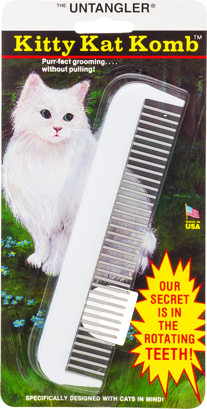 Untangler Combs with rotating stainless steel teeth (Cat)