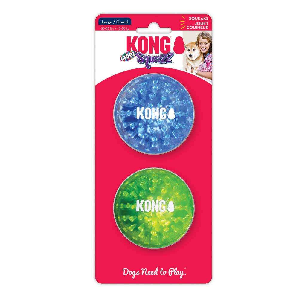 Kong Squeezz Geodz L 2pk (assorted colours)