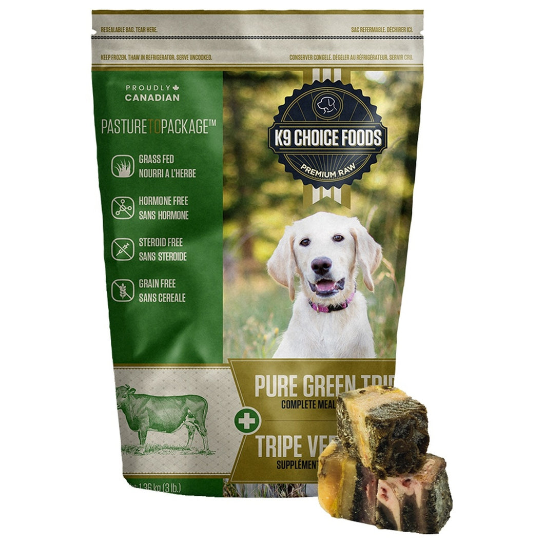 K9 Choice Pasture to Package - Frozen Beef Tripe 3lb