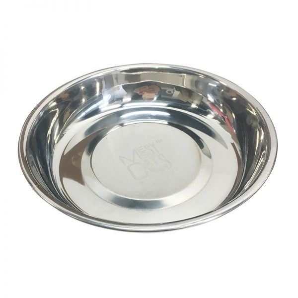 Messy Cats Stainless Steel Saucer Shaped Bowl