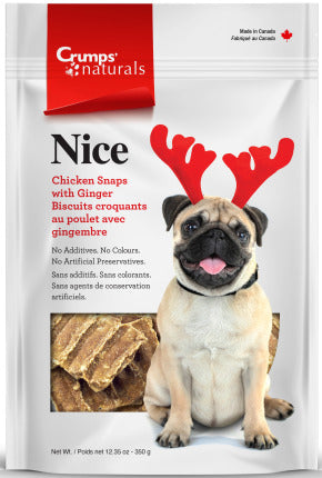 Crumps' Naturals Nice Chicken snaps with Ginger Christmas Treats (350g)